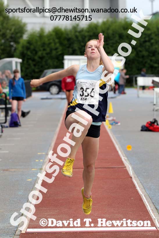 Under-17 womens long jump, Northern Under-15 and under-17 Championships, Wigan. Photo: David T. Hewitson/Sports for All Pics